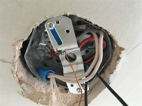 pendant light attached to junction box